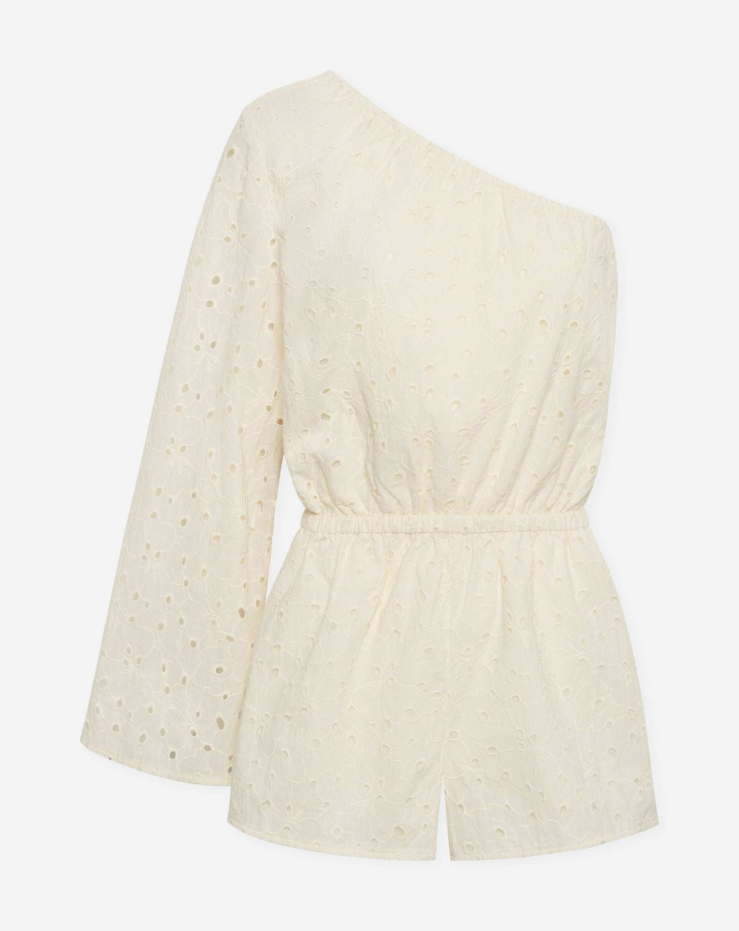 CHRISSY EMBROIDERY ANGLAISE PLAYSUIT CRÈME