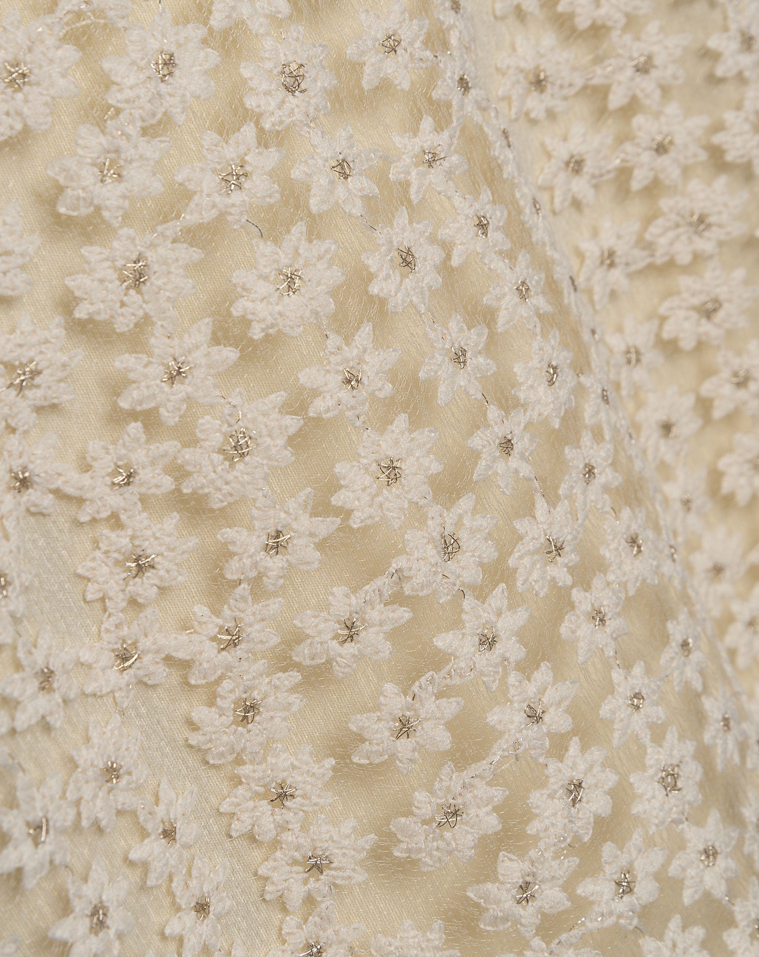 FLOWER EMBROIDERY SINGLET DRESS BEIGE