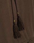BECCA VISCOSE FRILL DRESS BRUIN