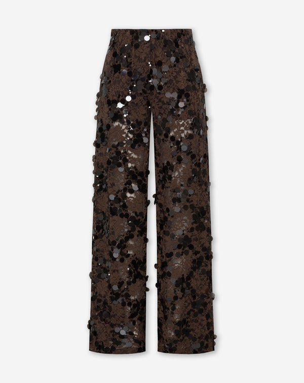SEQUIN LACE PANTS BRUIN