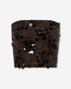 SEQUIN LACE BANDEAU TOP BRUIN