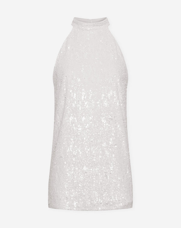 COLETTE SEQUINS HALTER DRESS WIT