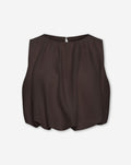 MIKA BUBBLE HEM TOP BRUIN
