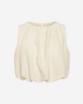 MIKA BUBBLE HEM TOP CRÈME