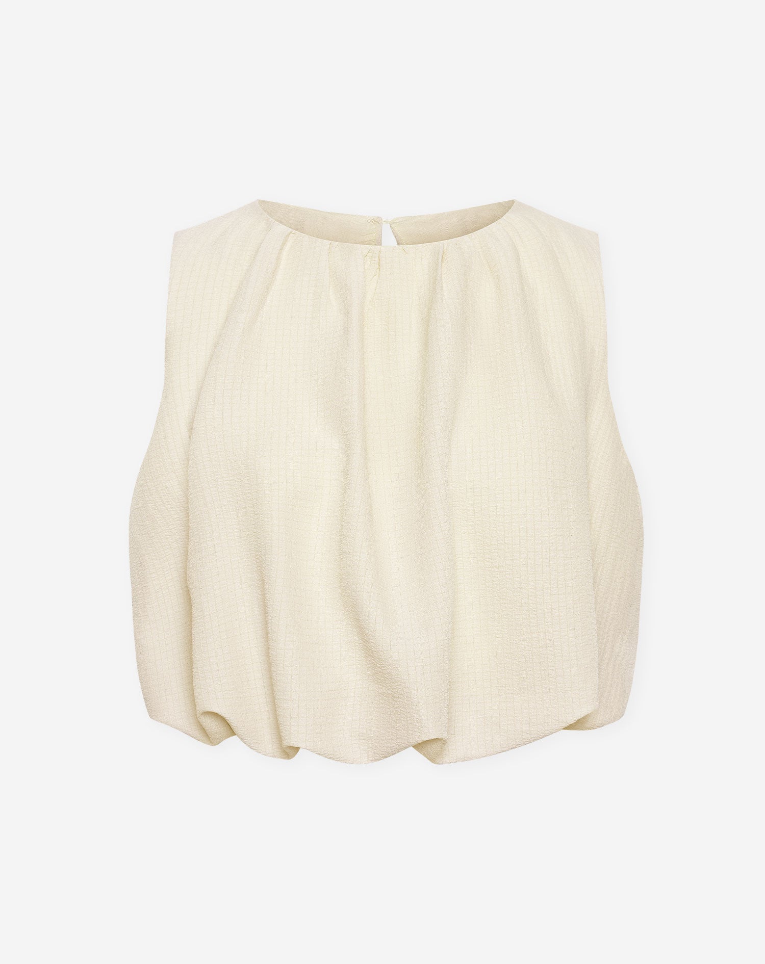 MIKA BUBBLE HEM TOP CRÈME