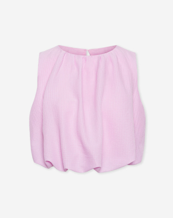 MIKA BUBBLE HEM TOP ROZE