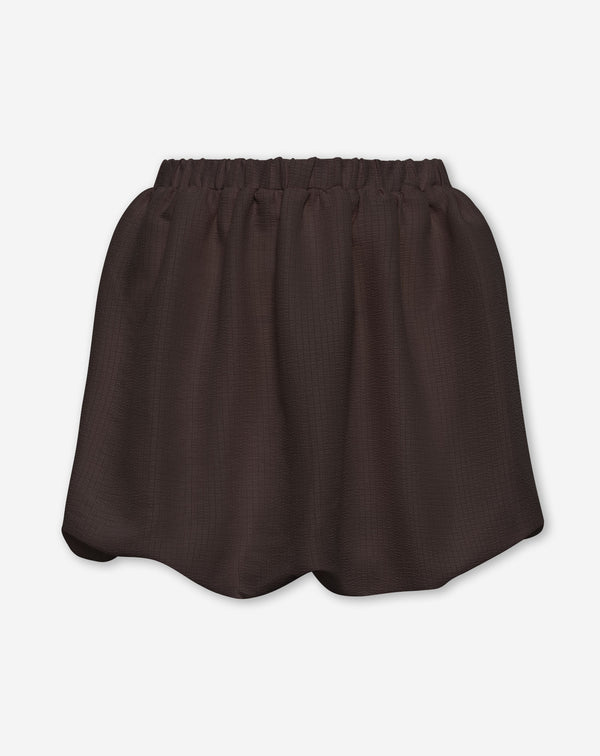 MIKA BUBBLE HEM SKIRT BRUIN