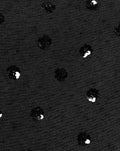 BUNNY FLOWER SEQUIN BOUCLE TOP ZWART