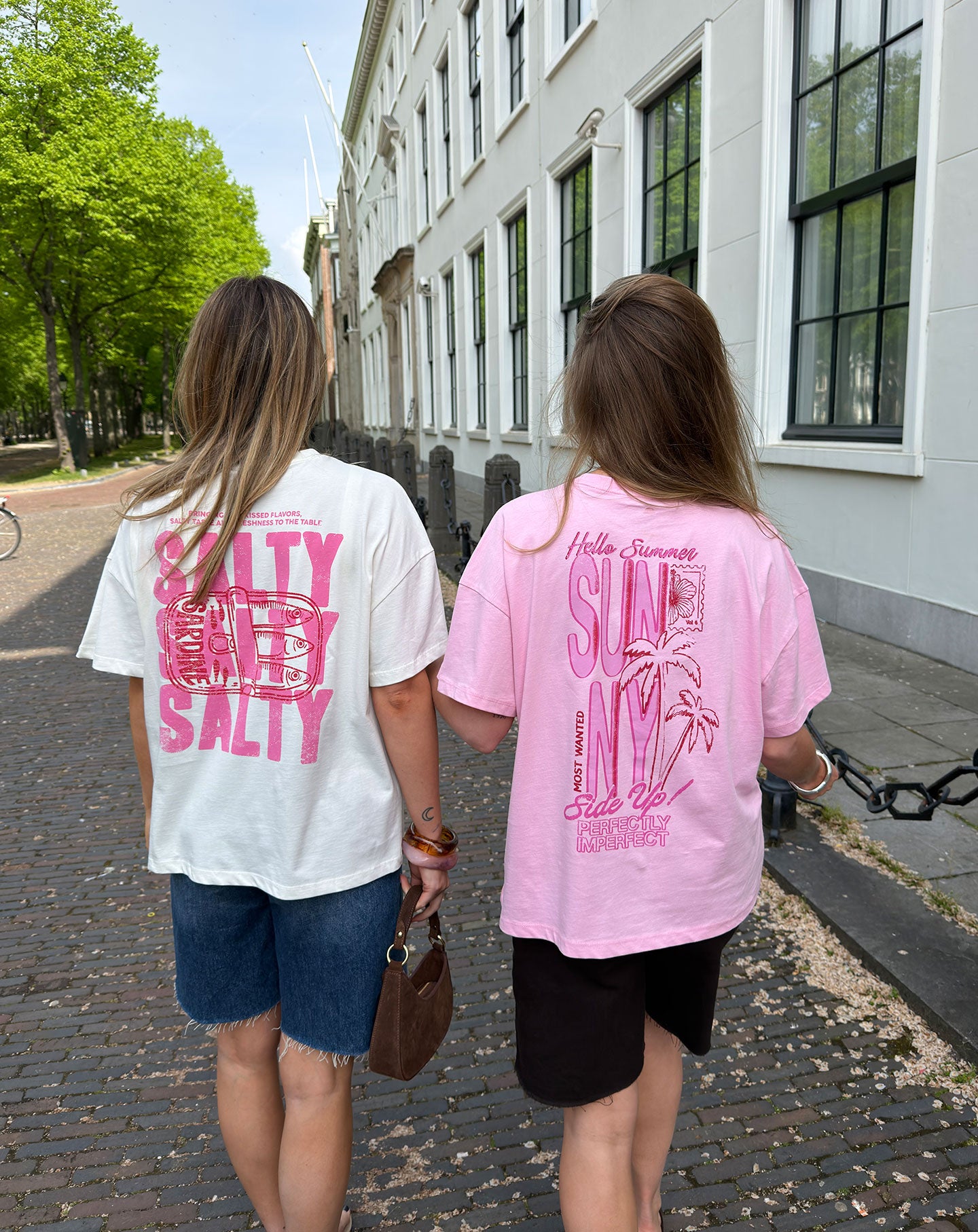 SUMMER PALM OVERSIZED TEE ROZE