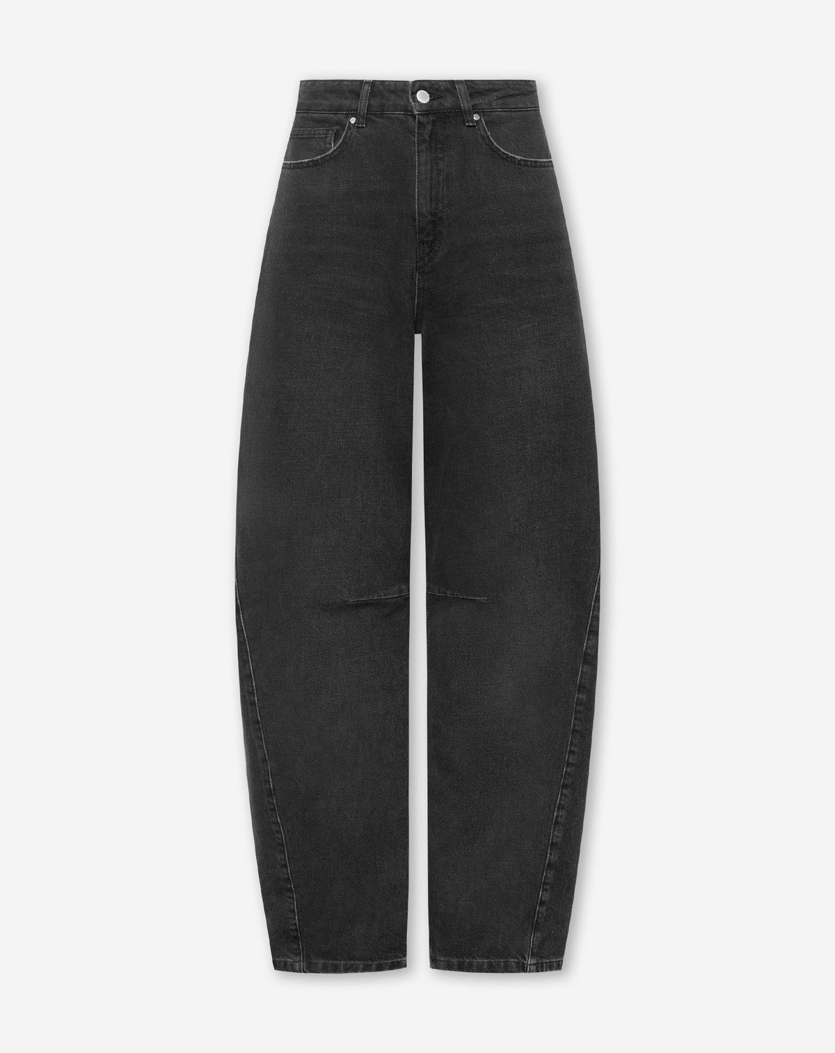 STEFFI BARREL LEG JEANS DONKERGRIJS