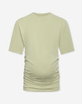 GATHERED SHORT SLEEVE TEE MATERNITY PISTACHE