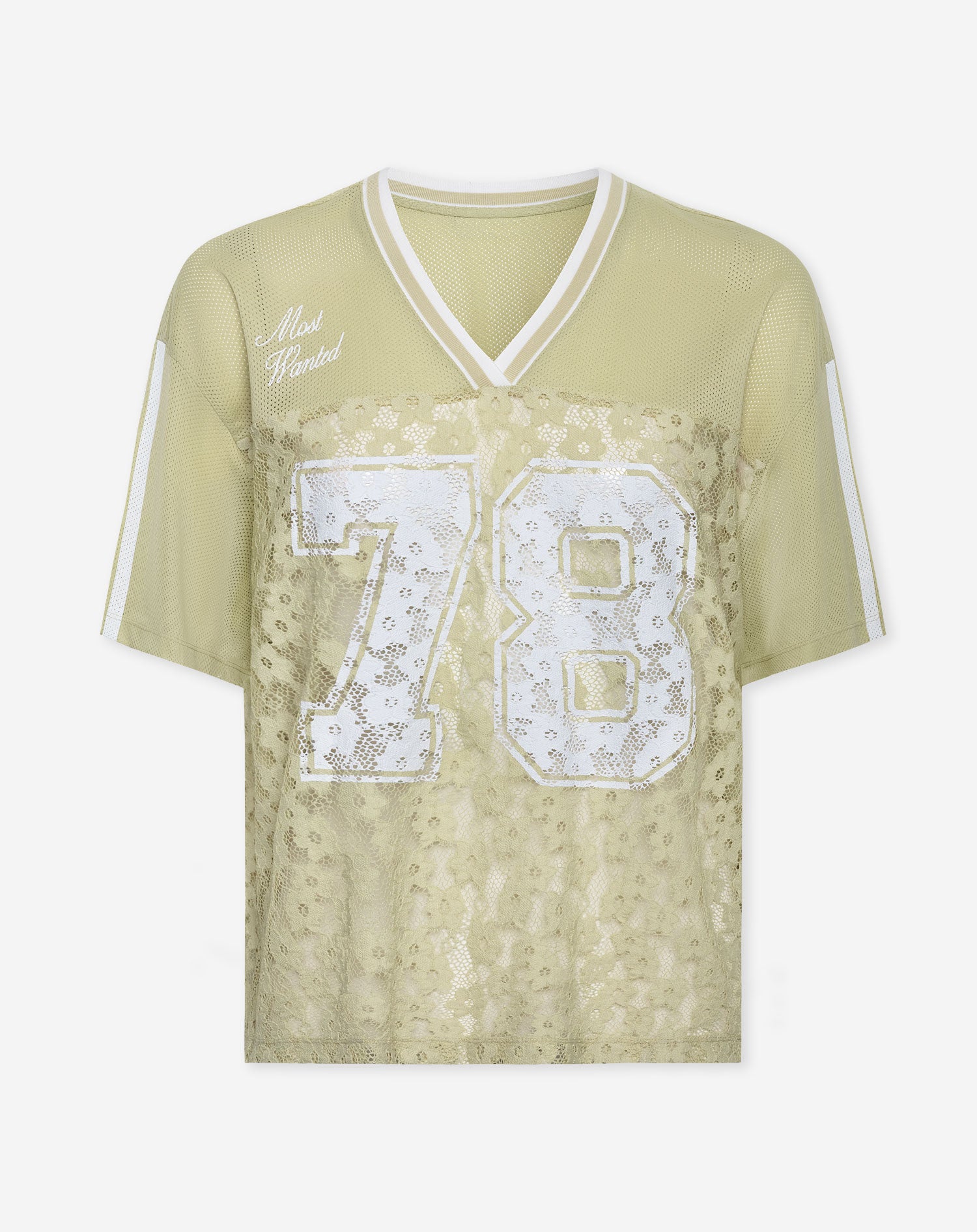 78 LACE MESH TEE PISTACHE