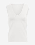SLEEVELESS VNECK TOP CRÈME