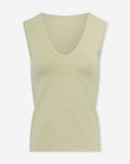 SLEEVELESS VNECK TOP PISTACHE