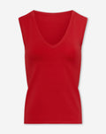 SLEEVELESS VNECK TOP ROOD