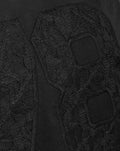 78 RAGLAN LACE TEE ZWART