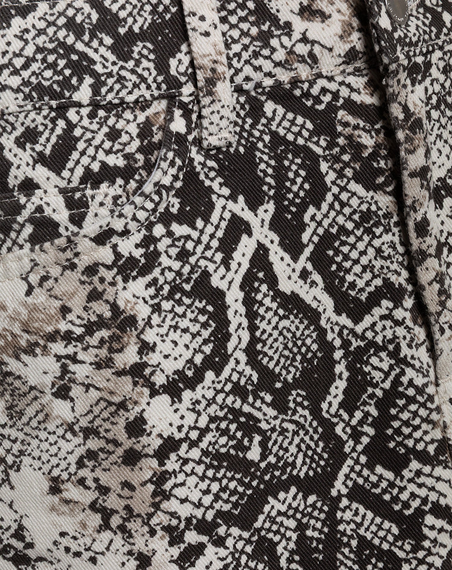 SNAKE DENIM SKIRT CRÈME
