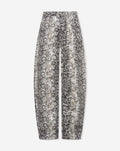 SNAKE BARREL LEG JEANS CRÈME