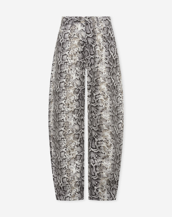 SNAKE BARREL LEG JEANS CRÈME