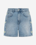 SIDE HEART DENIM MOM SHORT PISTACHE