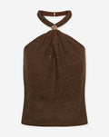 NOREEN KNIT HALTER TOP BRUIN