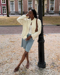 FLOWER SEQUIN BOUCLE BOMBER JACKET CRÈME