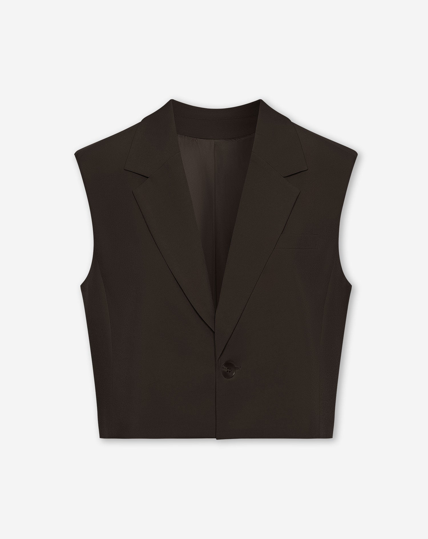 STEVIE CROPPED GILET BRUIN