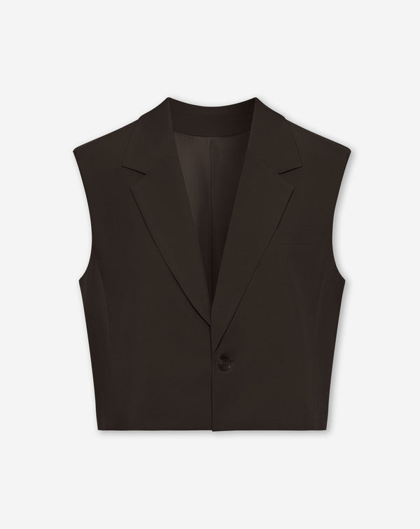 STEVIE CROPPED GILET BRUIN