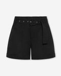 ZORA BELTED CARGO SHORTS ZWART