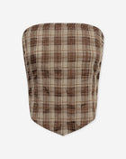 BECKA BANDEAU TOP BRUIN CHECK
