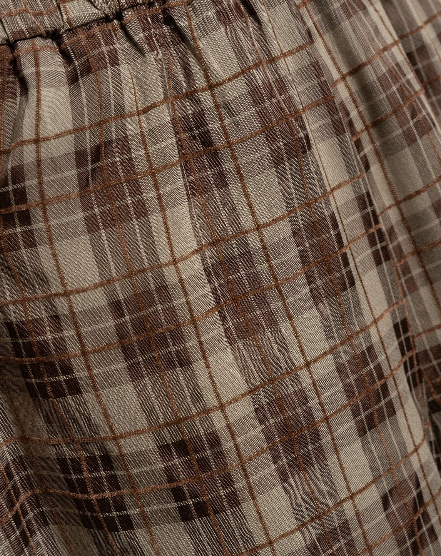 BECKA WIDE LEG PANTS BRUIN CHECK