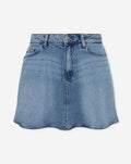 LOTTE DENIM BUTTERFLY SKIRT MID BLAUW