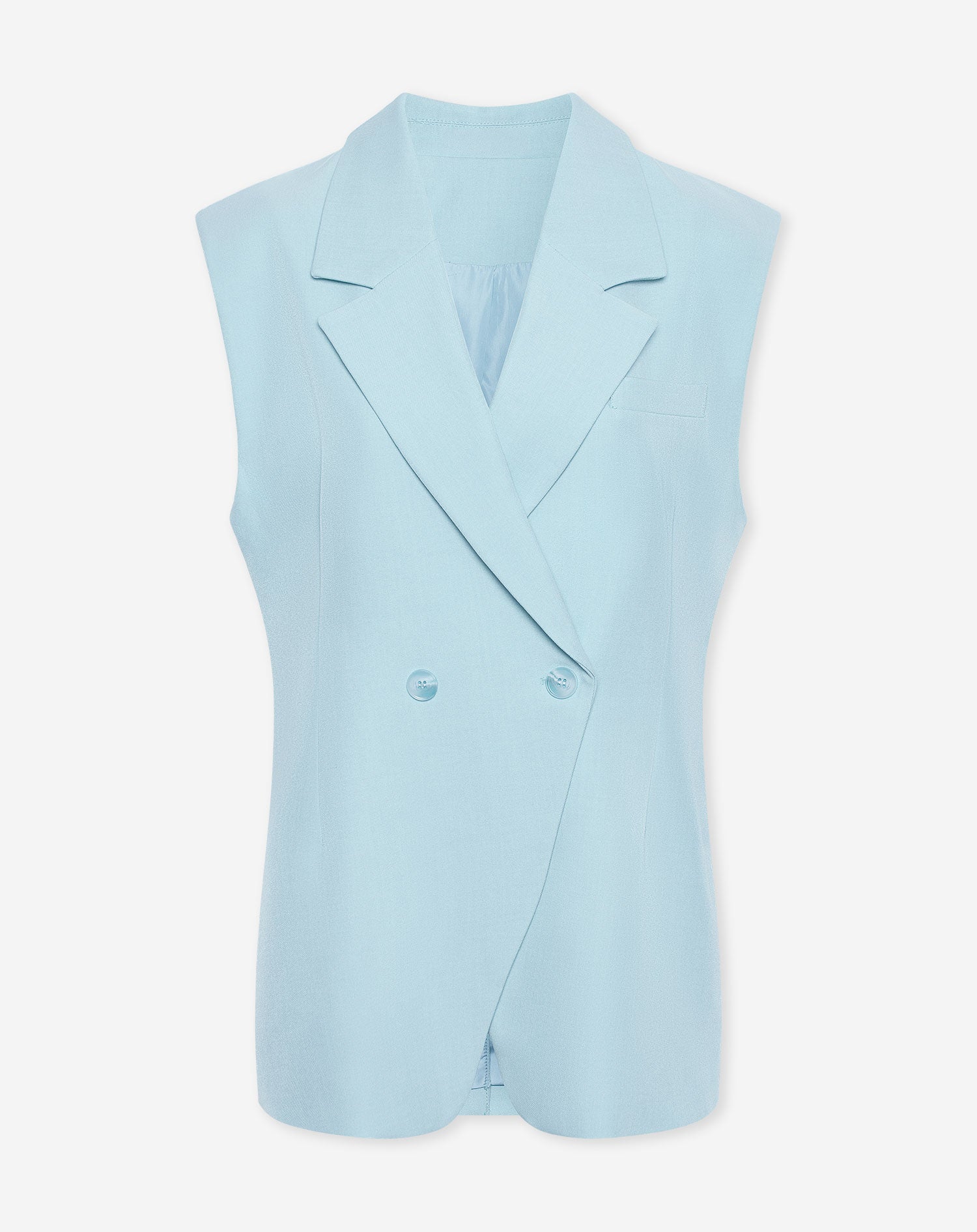 LORNA SLEEVELESS BLAZER BLAUW