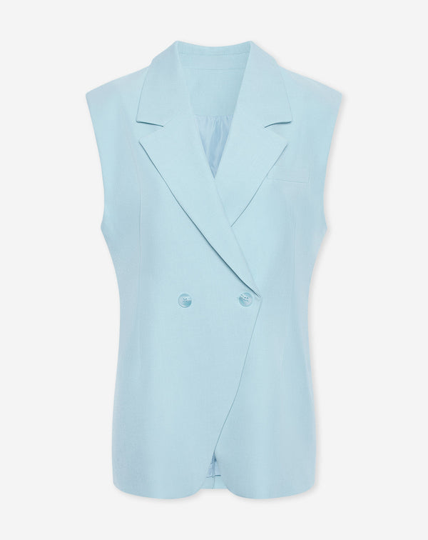 LORNA SLEEVELESS BLAZER BLAUW