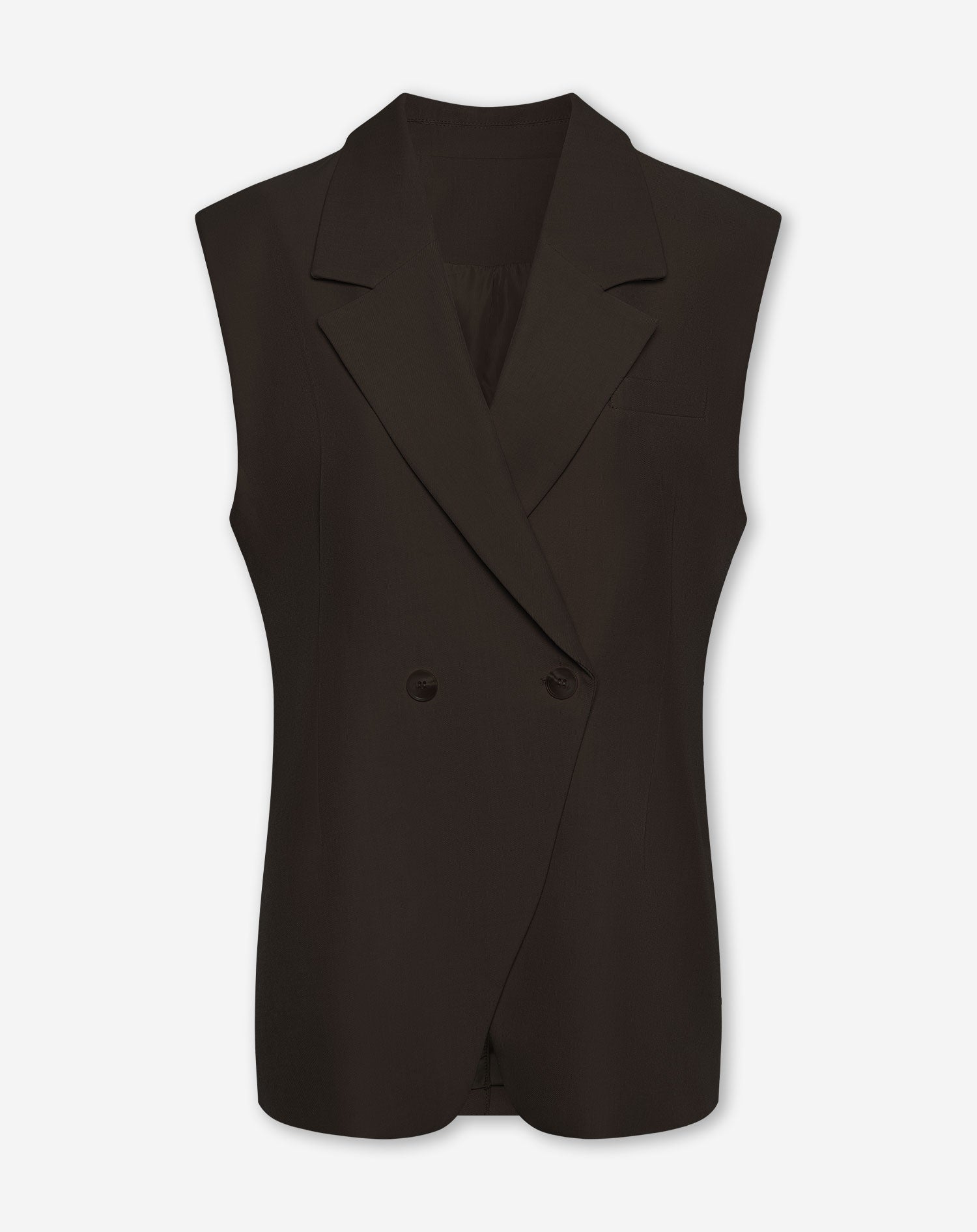 LORNA SLEEVELESS BLAZER BRUIN