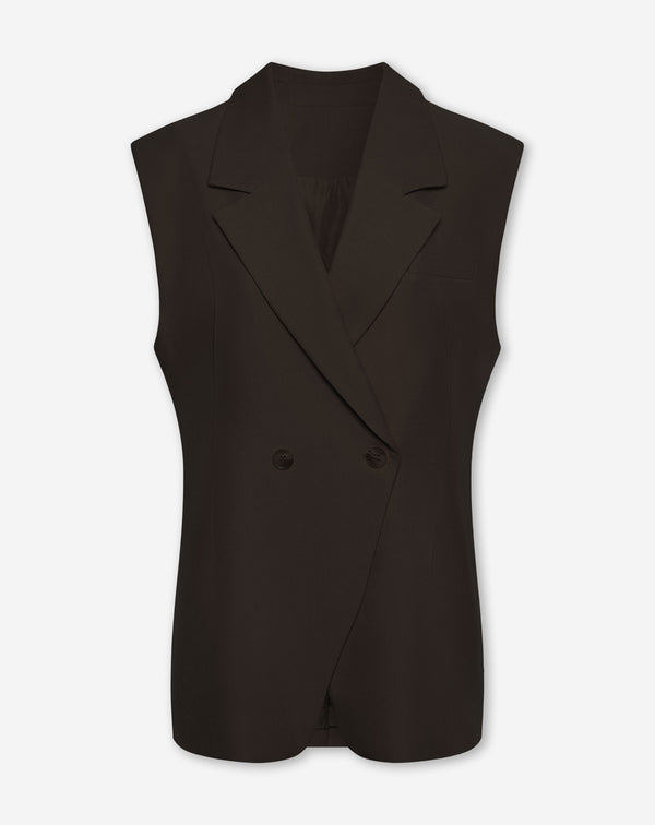 LORNA SLEEVELESS BLAZER BRUIN