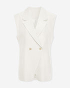LORNA SLEEVELESS BLAZER CRÈME