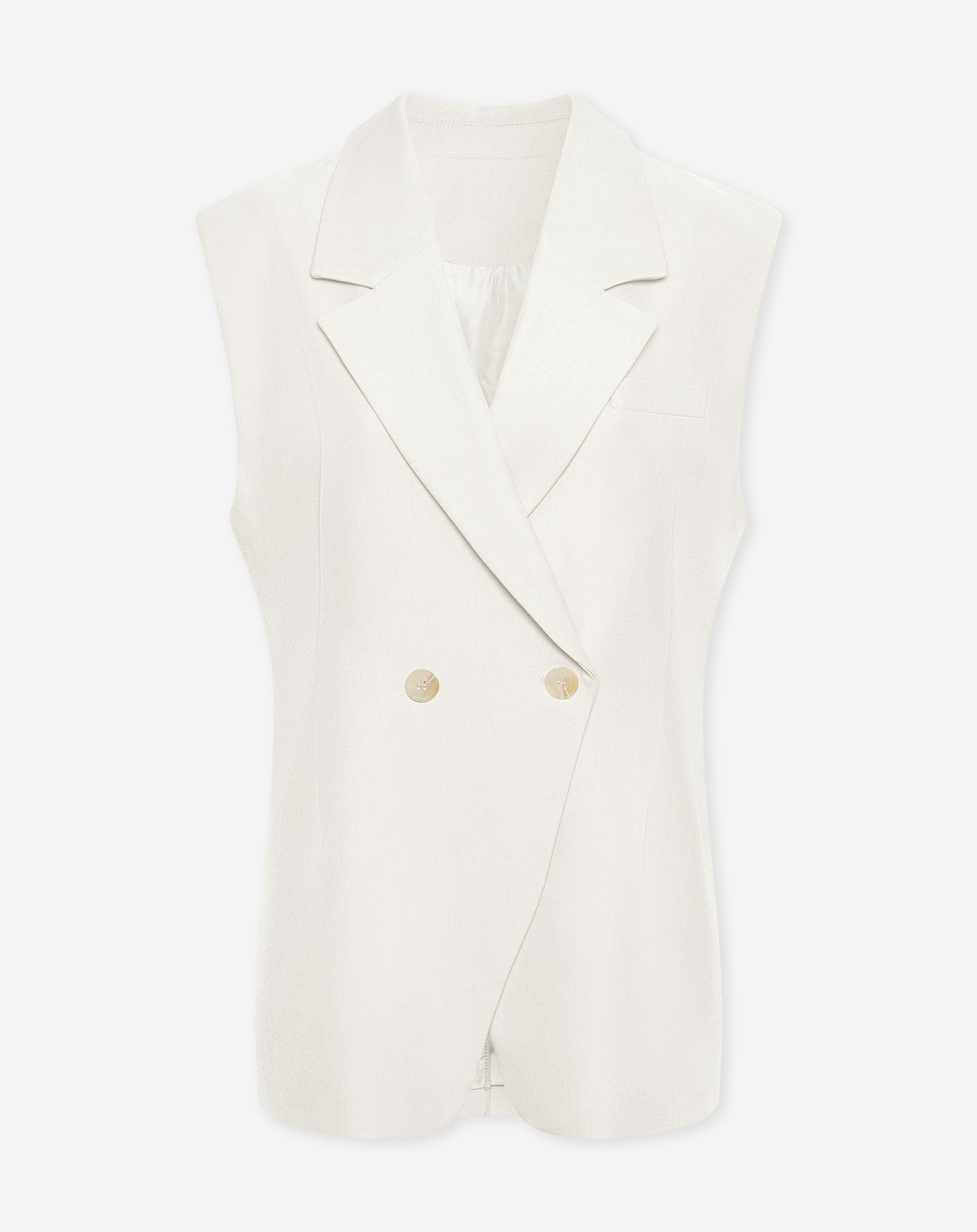LORNA SLEEVELESS BLAZER CRÈME