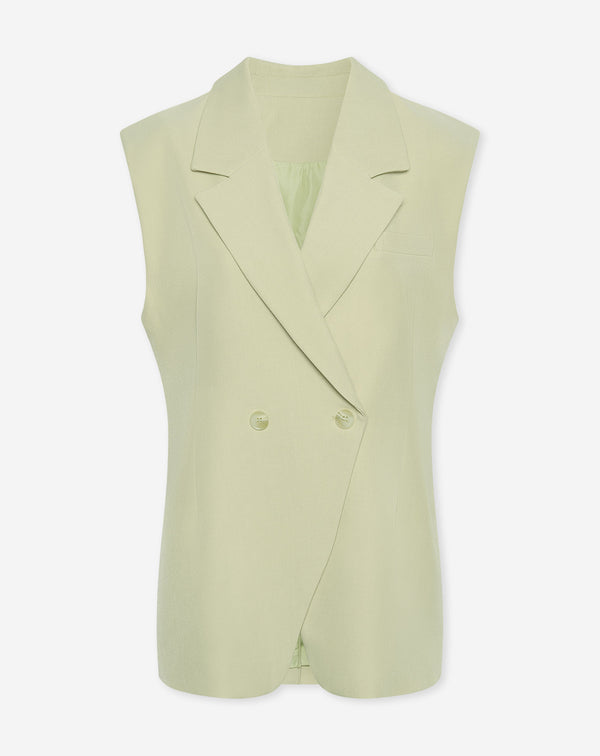 LORNA SLEEVELESS BLAZER PISTACHE