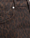LEOPARD COMFORT DENIM SHORT BRUIN