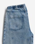 HEART CORD WIDE LEG JEANS MATERNITY BLAUW