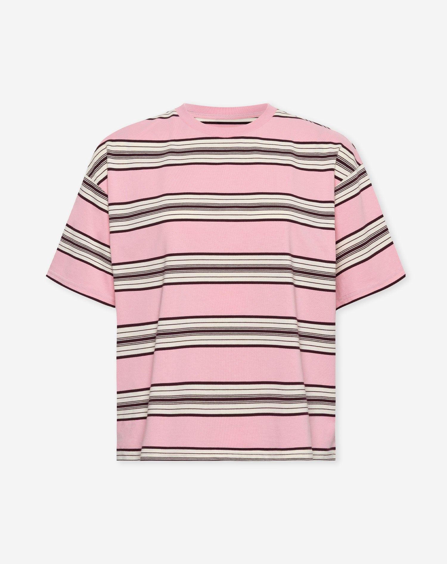 LAINE STRIPED SHORT SLEEVE OVERSIZED TEE LICHTROZE