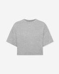 BASIC CROPPED OVERSIZED TEE GREY MELANGE