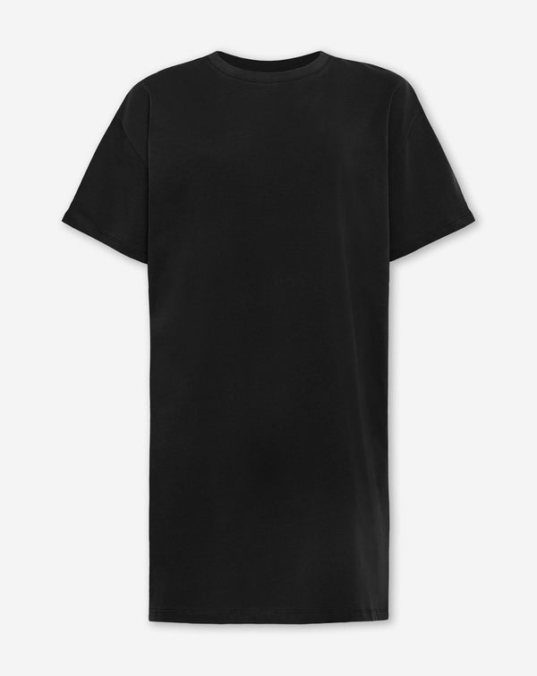 BASIC OVERSIZED TEE DRESS ZWART