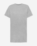 BASIC OVERSIZED TEE DRESS GREY MELANGE