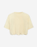 BUBBLE HEM SWEAT TOP BUTTER YELLOW