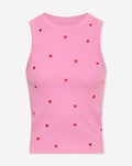 HEART EMBROIDERY SINGLET ROZE