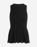 PEPLUM SINGLET ZWART