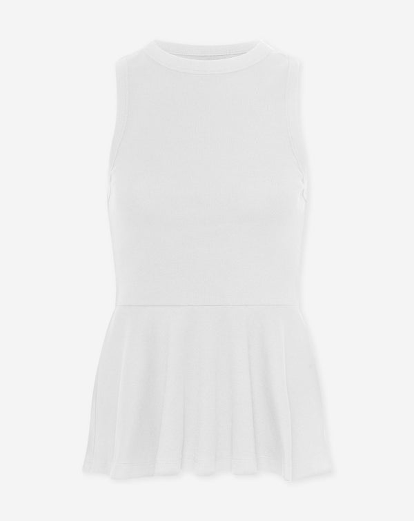 PEPLUM SINGLET CRÈME