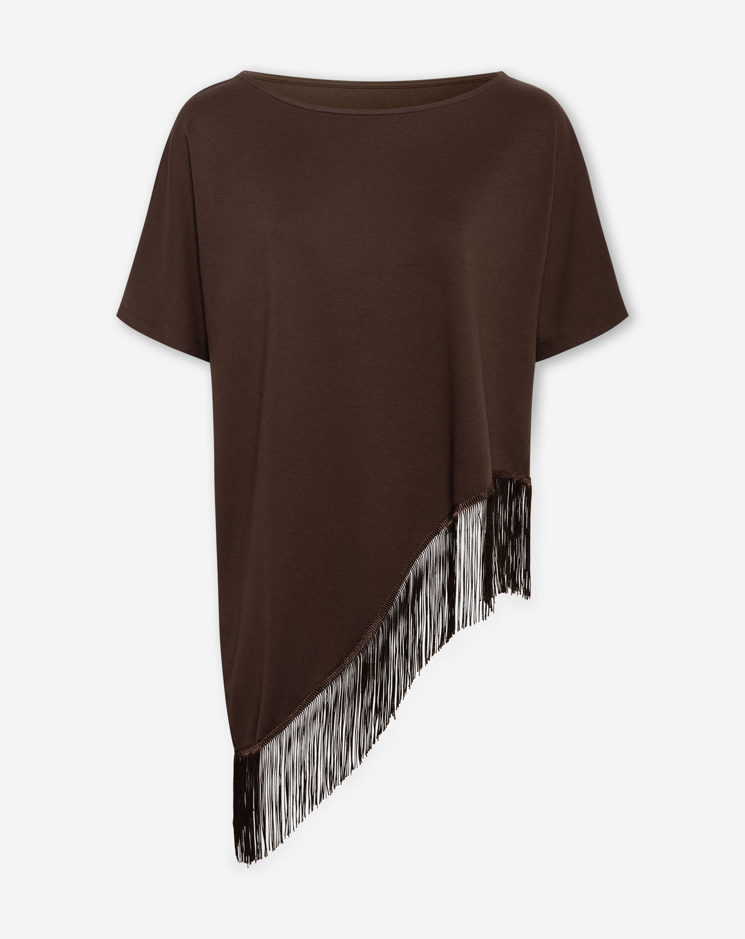FRINGE TEE BROWN